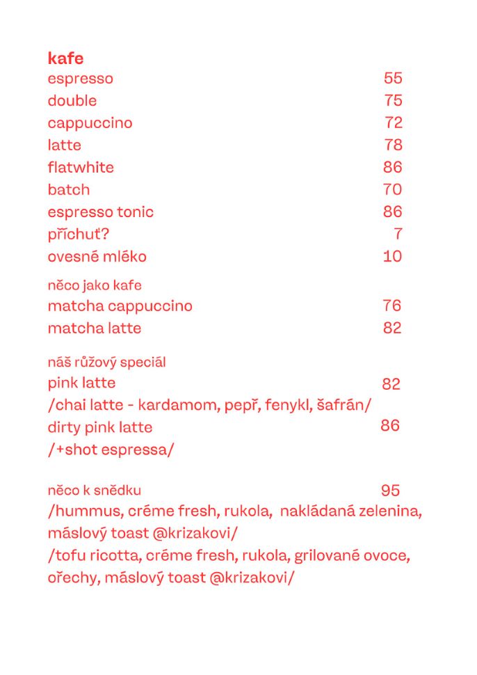 Menu 1. část